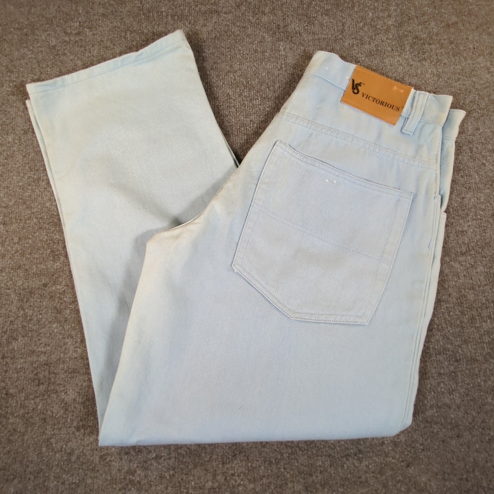 Victorious Urban Underground Mens Baggy Carpenter Jeans Light Wash 36x32 2632